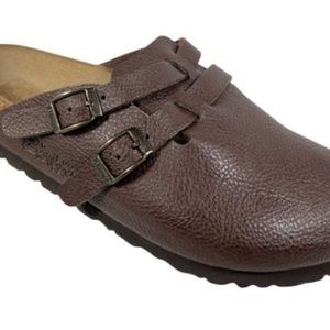 Birki’s Birkenstock Camden 
Leather Double Buckle Clog Shoes 

Size 7